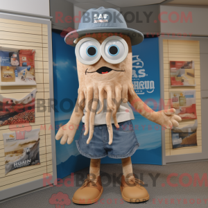Maskottchenkostüm Tan Squid...