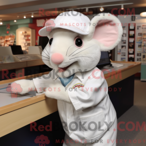 White Rat mascot costume...