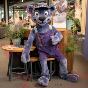 Lavendel Panther maskot...