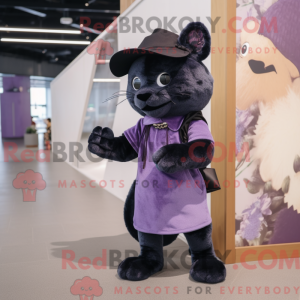 Lavendel Panther maskot...