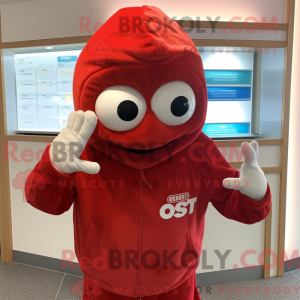 Red Oyster mascot costume...