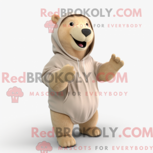 Beige Capybara mascot...