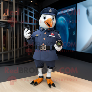Navy Pigeon maskot kostume...
