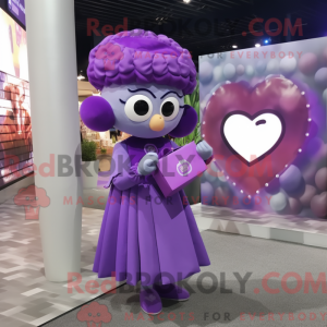 Purple Love Letter mascot...