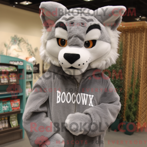Gray Bobcat mascot costume...