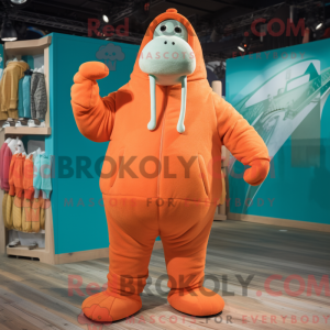 Orange Walrus mascot...
