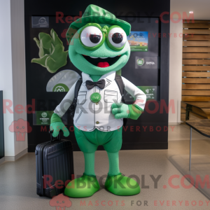 Green Doctor mascot costume...