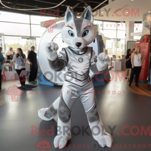 Silver Lynx mascot costume...