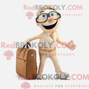 Mascot character of a Beige...