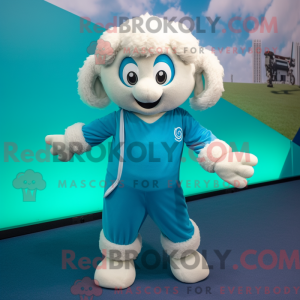 Mascot character of a Cyan...