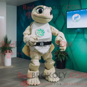 Mascot character of a Beige...