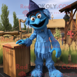 Mascot character of a Blue...