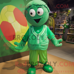 Mascot character of a Green...