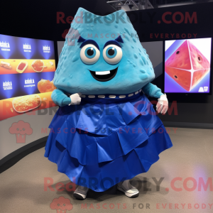 Mascot character of a Blue...
