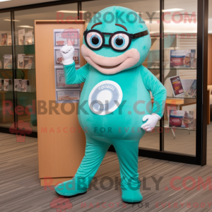 Mascot character of a Teal...
