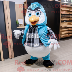Mascot character of a Cyan...