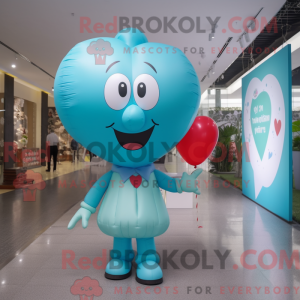 Mascot character of a Cyan...