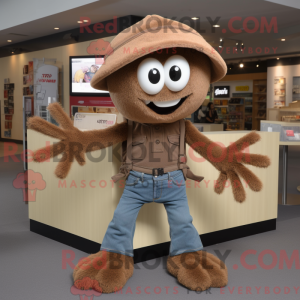 Mascot character of a Brown...