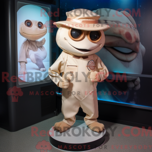 Mascot character of a Beige...