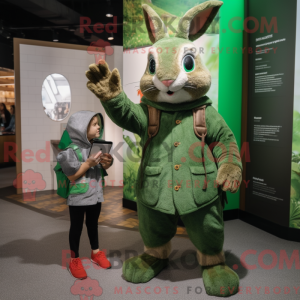 Maskottchen eines grünen...