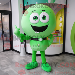 Mascot character of a Green...