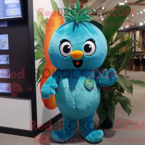 Mascot character of a Teal...
