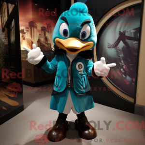 Mascot character of a Teal...