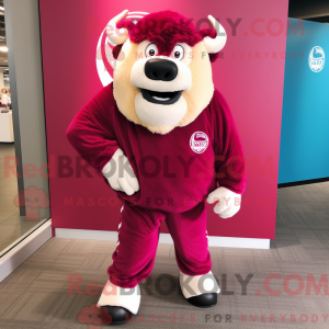 Máscara de bisonte magenta...