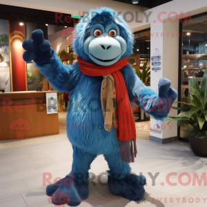 Mascot character of a Blue...