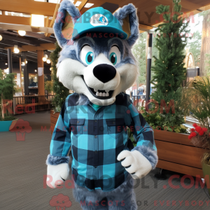 Postava maskota Teal Wolf...