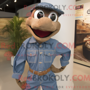 Mascot character of a Brown...