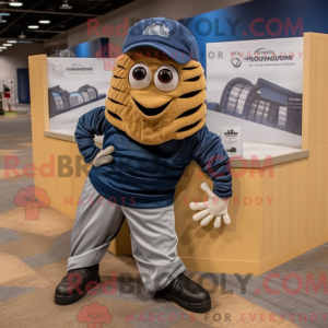 Maskot karakter af en Navy...