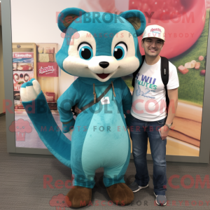 Mascot character of a Teal...