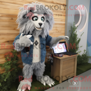 Mascot character of a Gray...