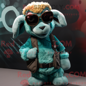 Mascot character of a Teal...