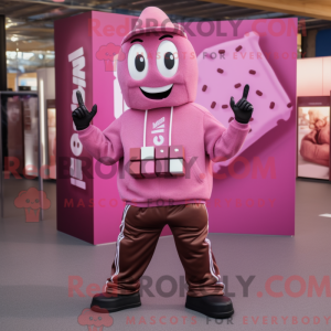 Mascot character of a Pink...