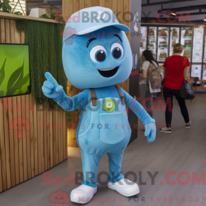 Maskottchenfigur eines Cyan...