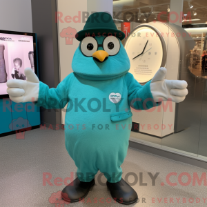 Mascot character of a Teal...
