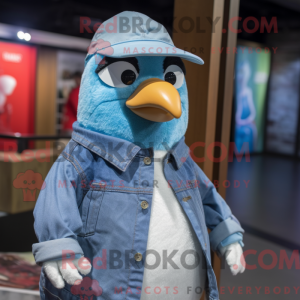 Mascot character of a Blue...