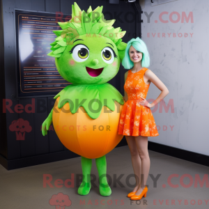 Mascot character of a Green...