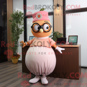 Mascot character of a Peach...