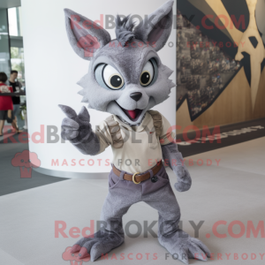 Mascot character of a Gray...