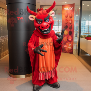  Devil maskot kostym...