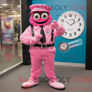 Mascot character of a Pink...