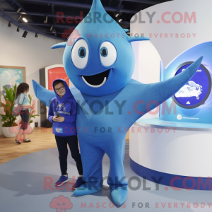 Mascot character of a Blue...