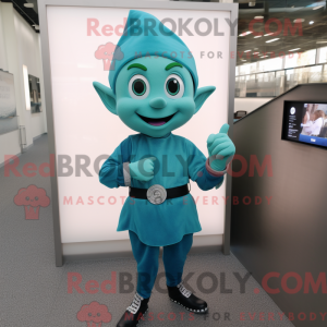 Mascot character of a Cyan...