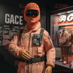 Maskotfigur af en Peach Gi...