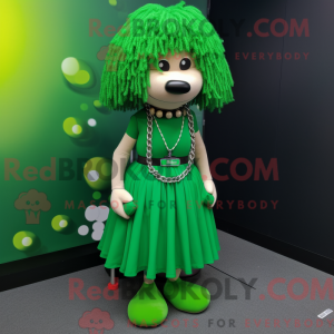 Maskotfigur af en Green...