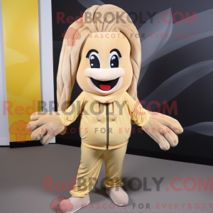 Mascot character of a Tan...