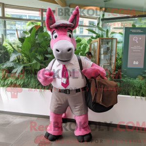 Mascot character of a Pink...